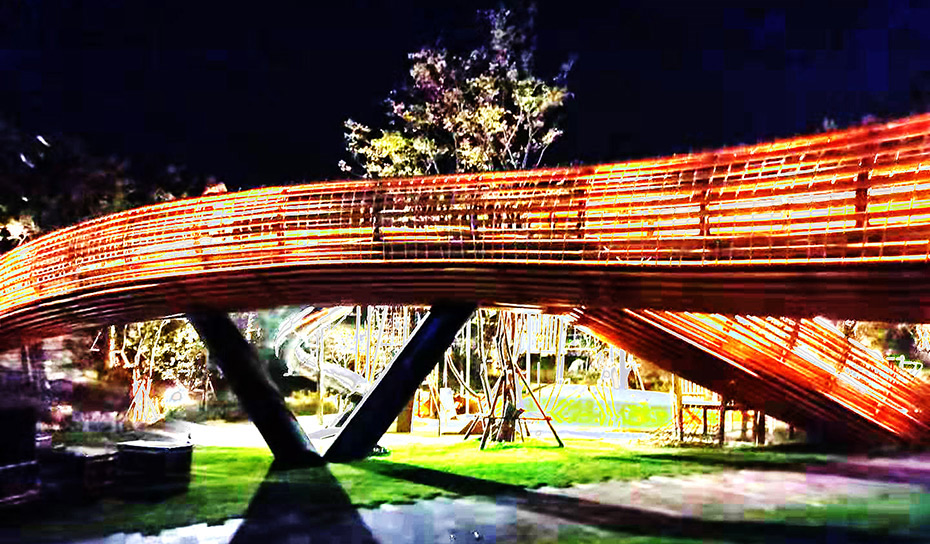 造型钢结构建设案例：永威金域上院景观桥